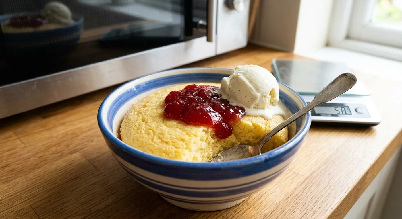 Microwave Vanilla Sponge Cake