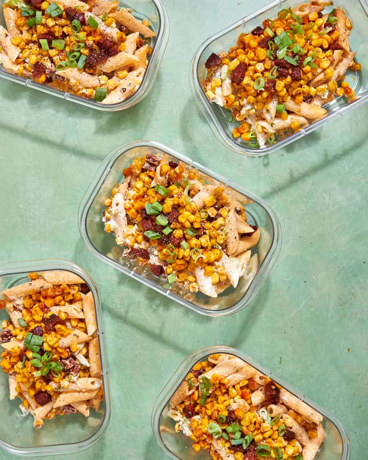 Creamy Sweetcorn Pasta Salad with Chorizo
